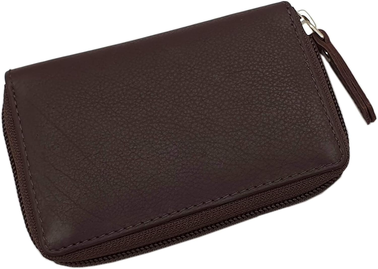 myledershop Genuine Leather Credit Card case 13 Pockets, Brown - Image 5