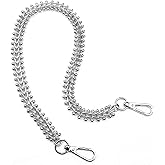 Errienpin 23.6 Inch Heavy Chunky Purse Chain Handles | Short Strap Replacement for Handbags & Shoulder Bags | DIY Decor Accessory(Silver)