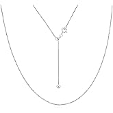Miabella 925 Sterling Silver or 18K Gold Plated Italian 1mm Adjustable Solid Thin Bolo Box Chain Necklace for Women / 14-24 Inch Slider/Made in Italy