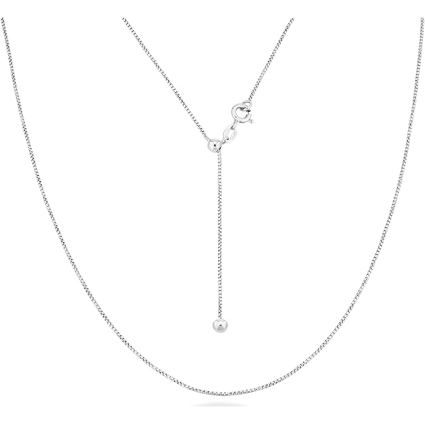 Sterling Silver 16" Beaded Ball Chain Necklace – Italian Crafted, White Gold Plated, Hypoallergenic 1 thumbnail image