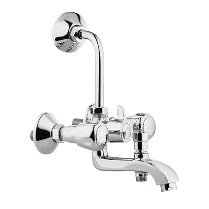 Hindware F100022 Contessa 3-in-1 Wall Mixer with Provision for Over Head and Hand Shower and 115mm Bend Pipe (Chrome)