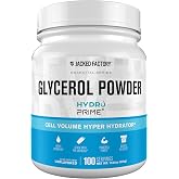 Jacked Factory Glycerol Pump Powder - Cell Volume Hyper Hydrator with HydroPrime Glycerol Powder to Enhance Pumps, Hydration, Muscle Fullness, Endurance, &amp; Performance - 100 Servings, Unflavored