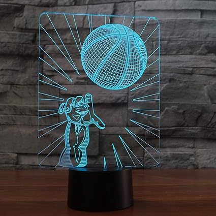 Basketball Dunk 3D Tischlampe Led Nachtlicht 7 Farben Party Bar Dekor