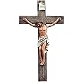 RAINBOW Jesus Christ on Cross Polyresin Wall Hanging Cross