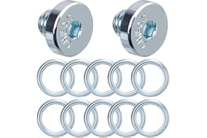 OAUTOO 12pcs Automatic Transmission Pan Drain Plug with Gasket Kit for Toyota 90341-10021, 35178-30010 4Runner Fj Cruiser Lan