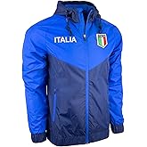 Just 4 Kicks Men's Italy Windbreaker Jacket, Italia Lightweight Waterproof Hooded Rain Jacket