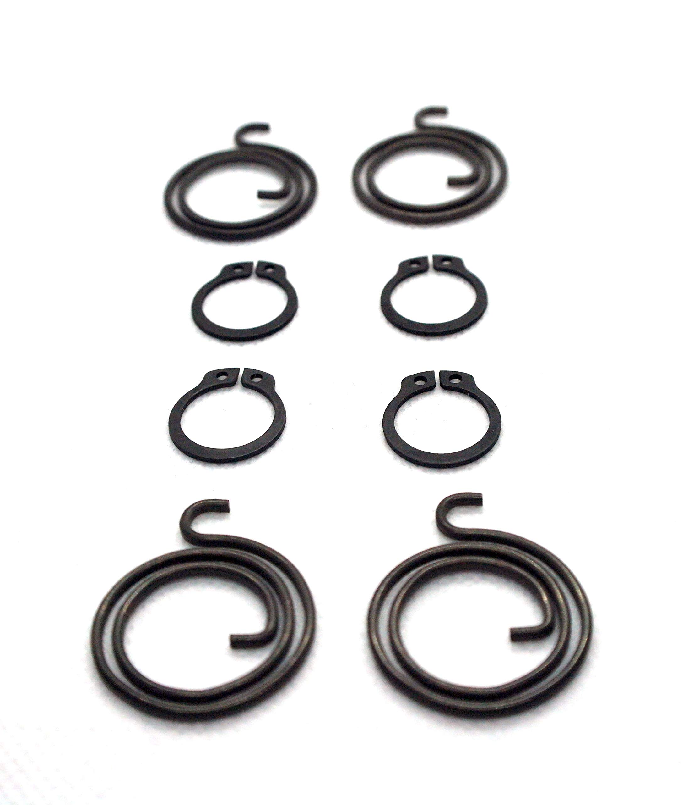 FixitFlo Door Handle Repairs Kit of Springs 2.25 Turns x 1.8mm Thick and Circlips 13.7mm Inner Diameter Replacements (4 Springs 2.25 Turns x 1.8mm and 4 Circlips)