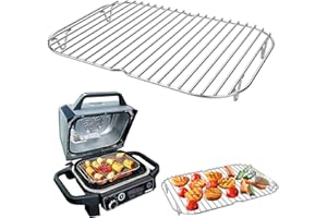 BBQCuker Stainless Steel Rack for Ninja OG701 OG751 Woodfire Outdoor Indoor Grill Stand & Smoker, Outdoor Grill Accessories, Air Fryer Accessories, Non-Stick,Dishwasher Safe