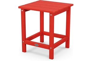 Polywood Long Island 18" Side Table, Sunset Red