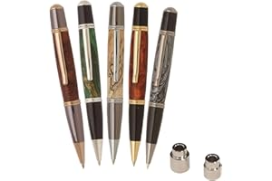 Penn State Industries PKGAFSS Gatsby Grande Twist Ballpoint Pen Kit Starter Package Woodturning Project, Gold