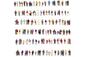 100pcs 1:87 HO Scale Hand Painted Model Train Park Street Passenger People Figure
