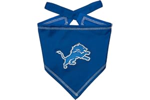Pets First NFL Detroit Lions TIE Bandana, Small/Medium. Dog Bandana Scarf Bib for Pet Cat Dog. The Ultimate Game-Day, Party B