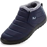 VYKF Womens Snow Boots Winter Warm Booties Fur Lined Anti-Slip Ankle Boots Outdoor Slip On Waterproof Booties Comfortable Warm Shoes