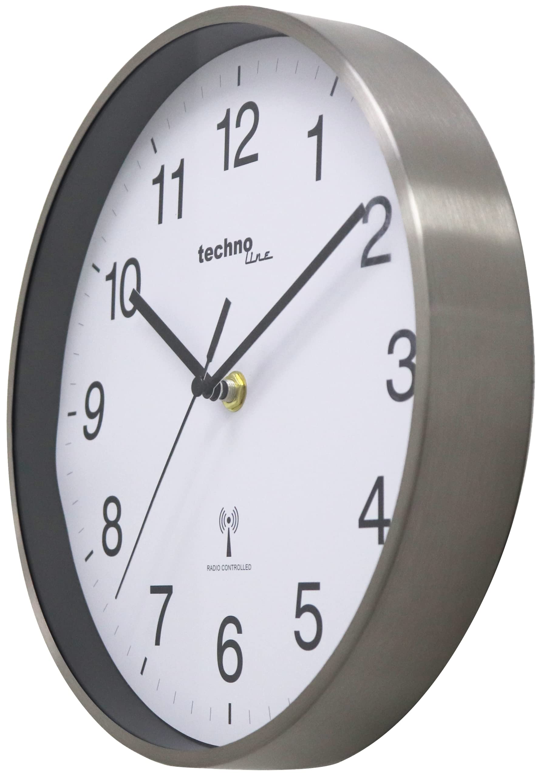 techno line Wall Clock Silver 25 cm