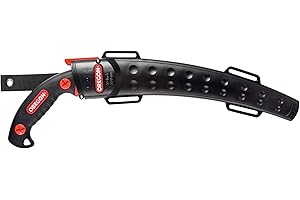 Oregon 13" Curved Premium Japanese High-Carbon Steel Hand Saw, Rust Proof Forestry/Pruning/Cutting Tool, Curved Blade with Scabbard Safety Sheath (600136)