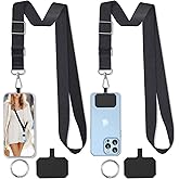 TIHGJHY 2 Pack Phone Lanyard Cell Phone Lanyard Crossbody Adjustable Phone Strap for Use Around the Neck Cell Phone Lanyard