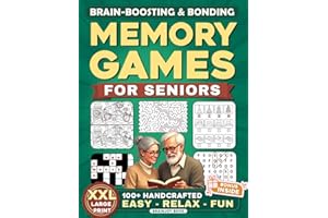 Memory Games for Seniors: Brain Boosting & Bonding Adult Activity Books, Science-Based Large Print Puzzles with Word Search, Crossword and More to ... Dementia (Gifts for Elderly Men & Women)