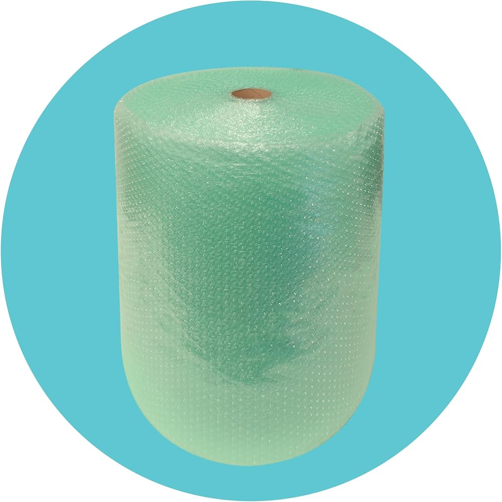 Triplast Biodegradable Green Bubble Wrap Roll 400mm x 25m Small Bubbles