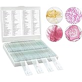 Microscope Slides, 100 Pcs Prepared Microscope Slides with Specimens for Kids Home School Class Learning