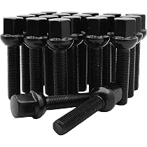 M14x1.5 Ball Seat Lug Bolts - 40mm Shank, 10-Pack, Fits Audi, VW, Mercedes