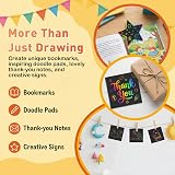 Kesote Rainbow Scratch Art for Kids 100 Sheets with 2 Bamboo Stylus view 8