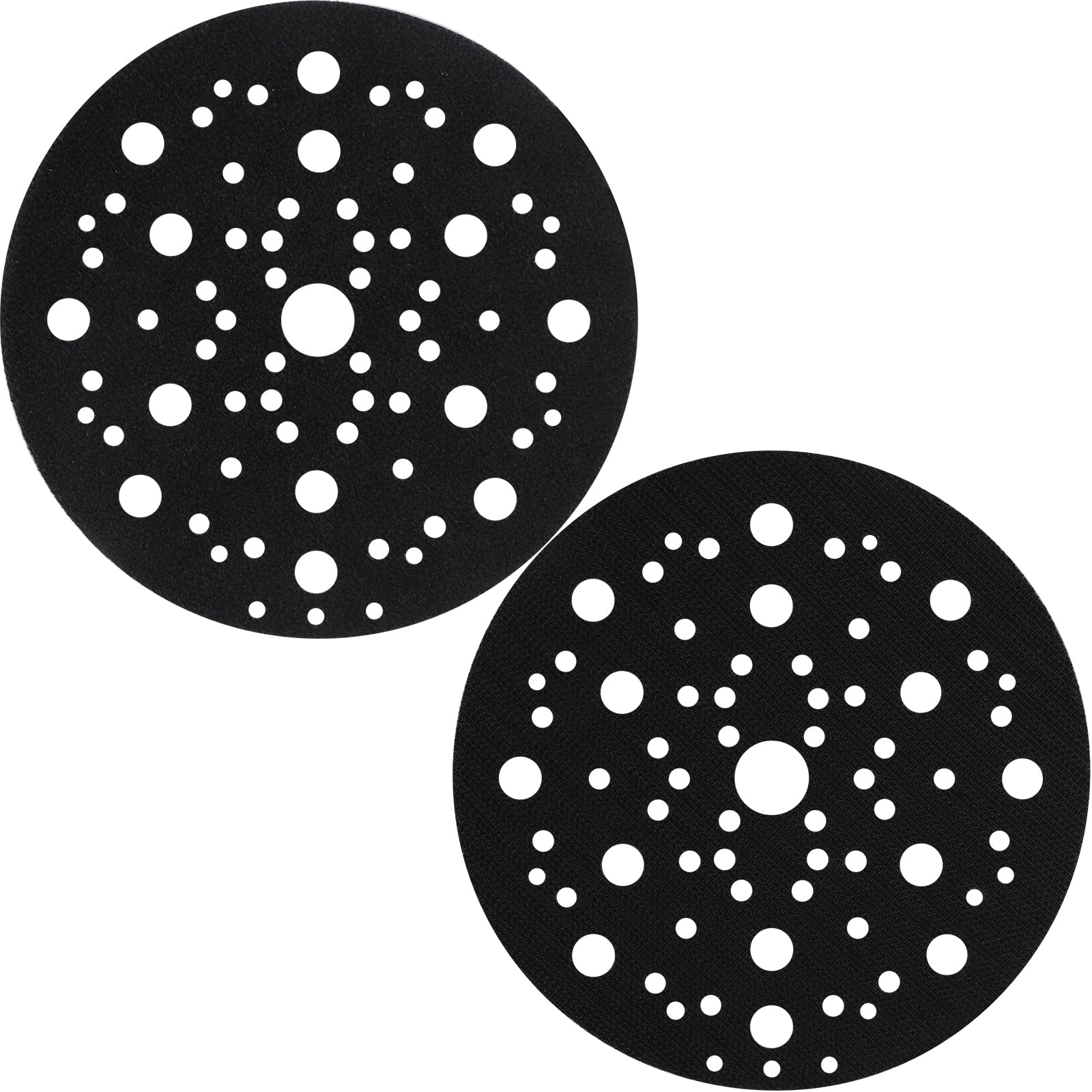 Shineboc Professional 2 pcs Pad Savers 70 Holes for Sander Replacement Cushion Pad Impact-Resistant Noise Reduction Protection Polisher for Hook & Loop Random Orbital (150mm)