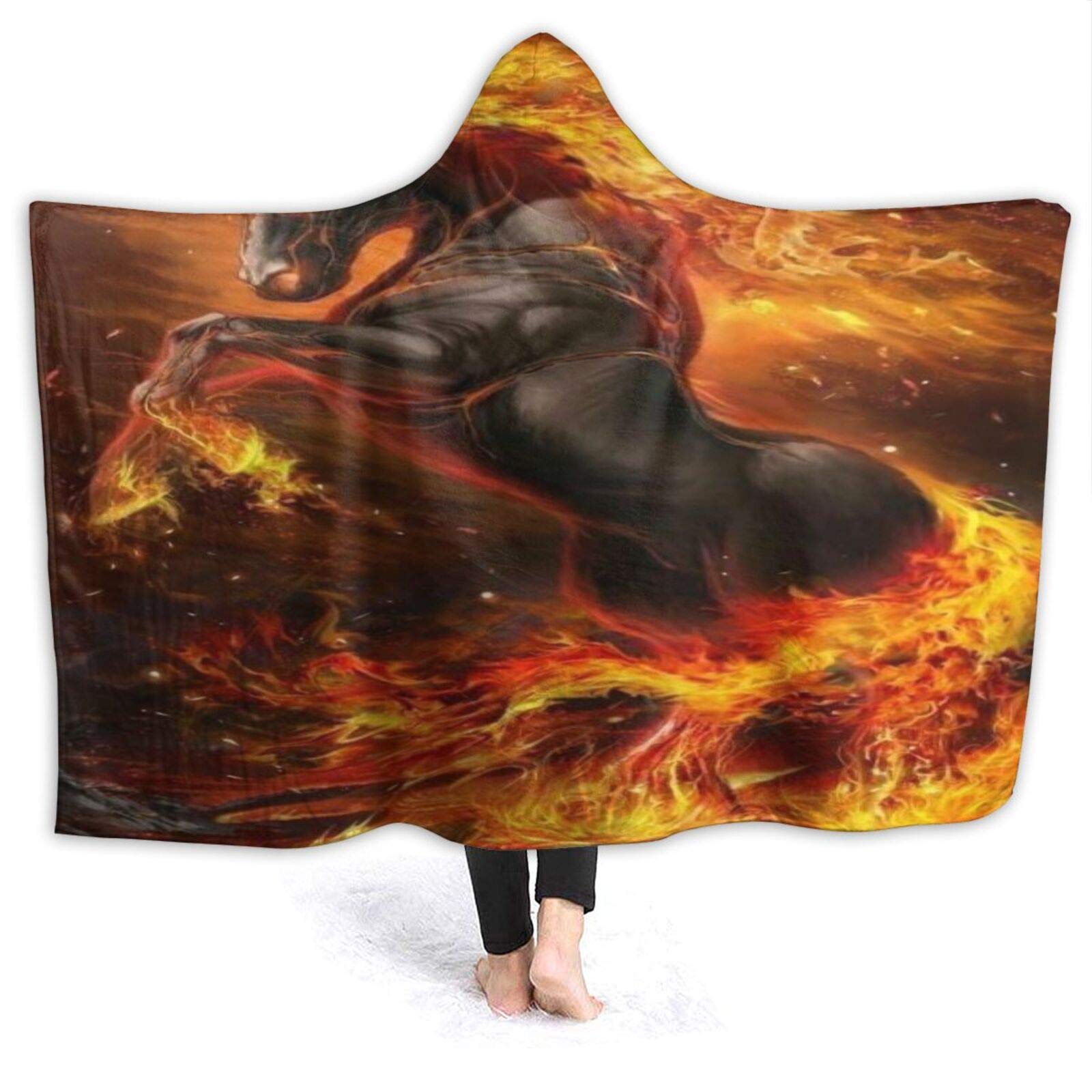 MIGAGA Hoodie Blanket Warm Flannel,Oroscopo Inazuma Eleven Eleven Go,Soft Wearable Throw Blankets 80