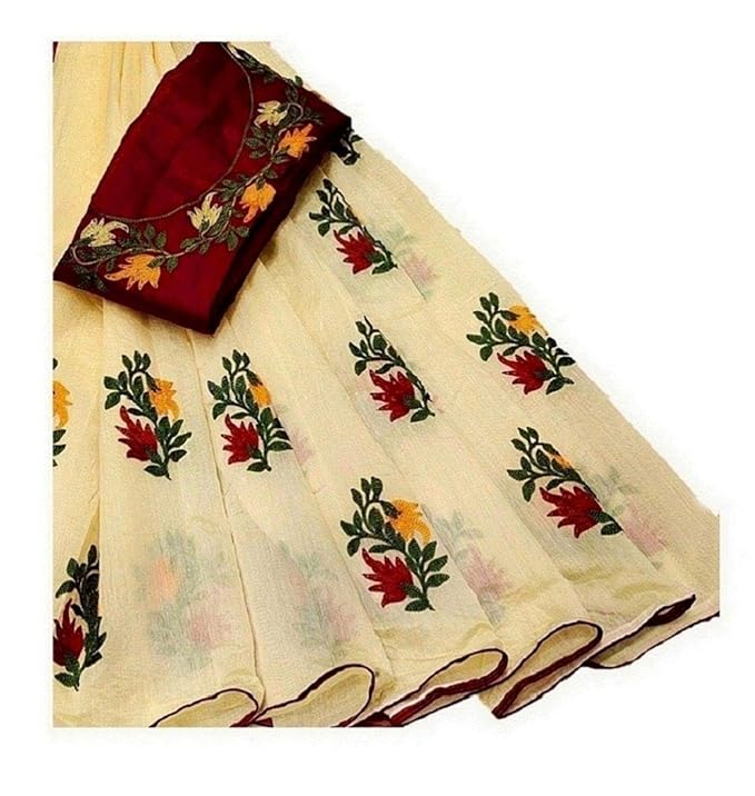 Womens Sana Silk Saree With Blouse Piece