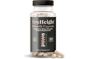 TruHeight Growth Capsules - Tall Nutrition for Natural Growth Supplement for Kids & Teens - Pediatric Vitamin D, K, Calcium & Ashwagandha - Bone Strength - Kids Vitamins D3 K2 Pills, Taller Ages 5+