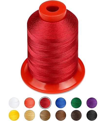 Amazon.com: Mandala Crafts Red Heavy Duty Thread - 1500 Yds Tex 90
