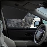 BWBWND 2 PCS Car Window Shades, Magnetic Sunshade Mesh Front Window Cover with Half Shade, Double Layer Sunlight Shield Blocker UV Rays Protection for Driver Passenger, Car Accessories (Horizontal)