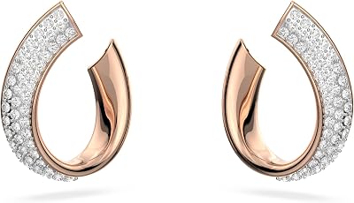 Orecchini a cerchio Exist, Piccoli, Bianchi, Placcato color oro rosa