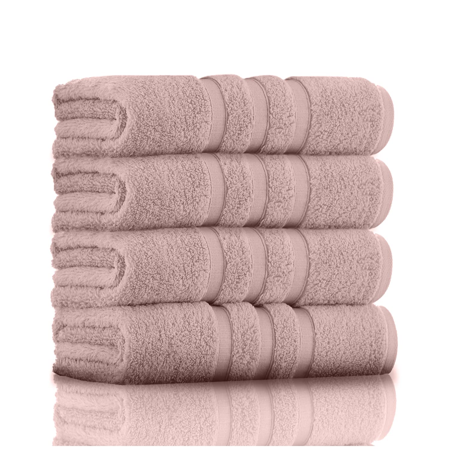 GC GAVENO CAVAILIA 100% Ringspun Cotton Bath Towels, Luxury 550 GSM Zero Twist Towel Sheets, Blush Pink, 50x80 Hand Towel