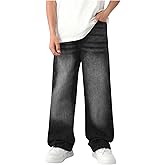 Floerns Boy's Casual Straight Leg Denim Pants Elastic Waist Jeans with Pockets