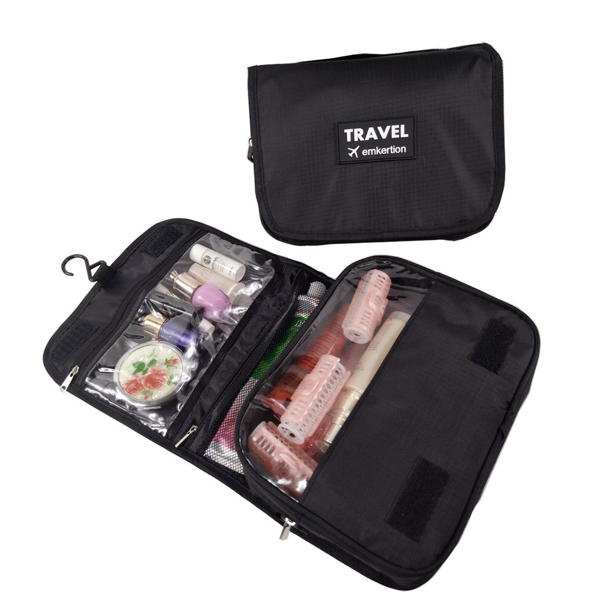 Toiletry bag Cosmetic with Strap and Carry Handle Hang on