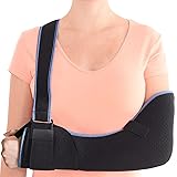 VELPEAU Arm Sling Shoulder Immobilizer - Rotator Cuff Support Brace - Comfortable Medical Sling for Shoulder Injury, Left and