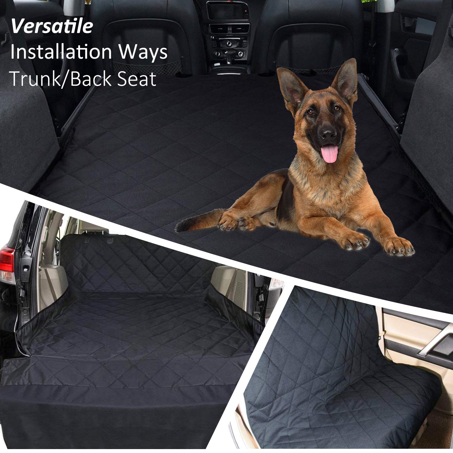 ledorr Dog Car Seat Cover, Trunk Cargo Liner, Universal Fit Pet Seat Cover for Cars, Trucks & SUVs, Waterproof Nonslip Washable Pet Mat