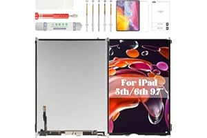 BEXUPULL for iPad 5 Screen Replacement Display for iPad 6th Gen Screen Replacement Kit for iPad A1822 LCD Screen Replacement 9.7 2017 2018 A1823 A1893 A1954 (Without Digitizer)
