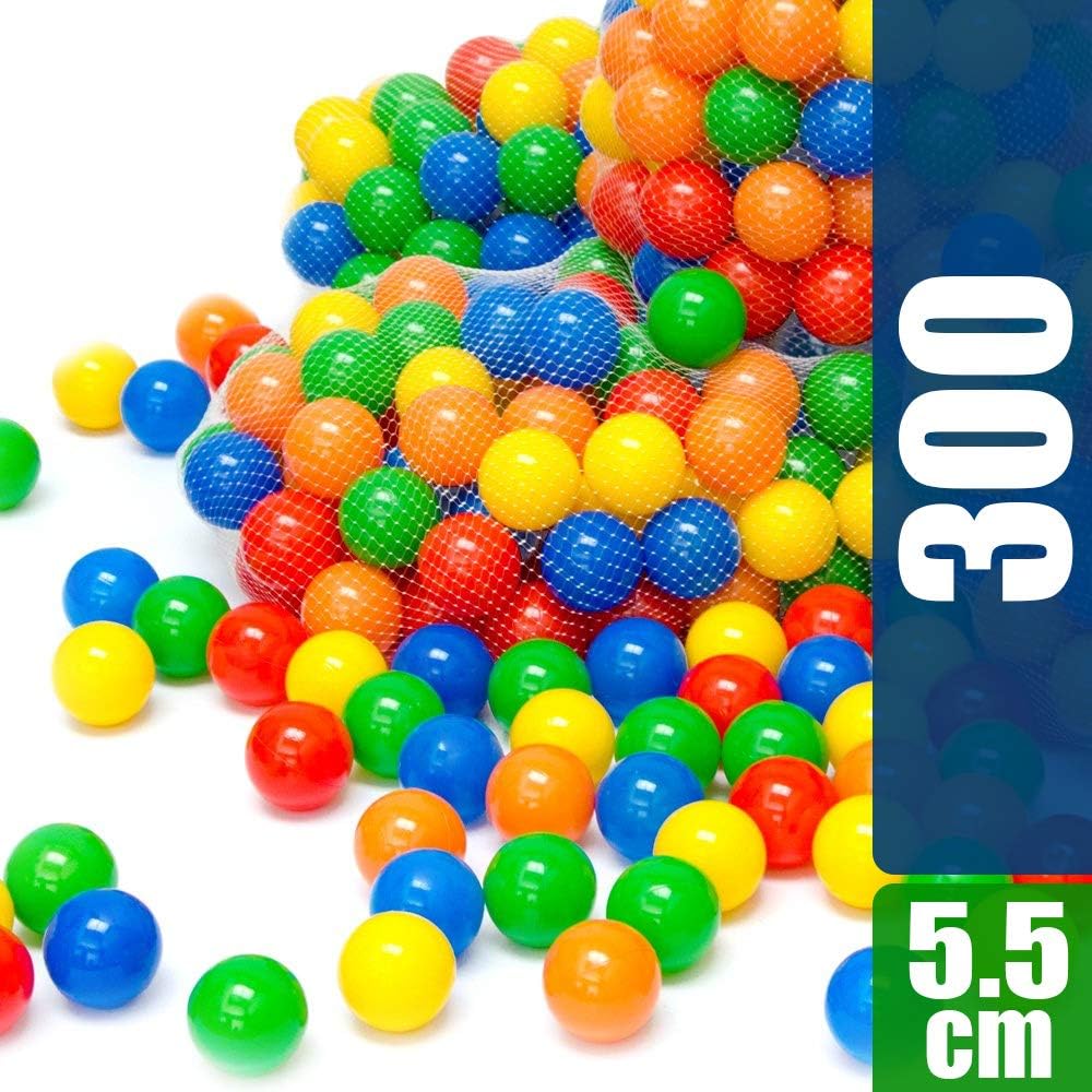 LittleTom300 Plastic Balls 5.5 cm for Ball Pits Children Kids Baby Pool Balls multi-coloured