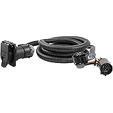 CURT Manufacturing 56070 7-Foot Vehicle-Side Truck Bed 7-Pin Trailer Wiring Harness Extension for Select Chevrolet, Dodge, Fo