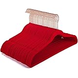 PRETIGO Premium Velvet Hangers Non-Slip Velvet Hangers 50 Pack Suit Hangers Ultra Thin Space Saving Clothes Hangers Velvet Fe