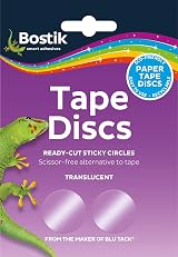 Bostik Translucent Tape Discs 120 Easy Peel Paper Circles UKCA CE view 1