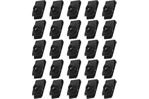 PATIKIL U-Style Clip-On Nut, 25 Pcs M6-1 Regular Extruded U-Nut U-Type Fasteners Hardware Nuts Manganese Steel for Automotive