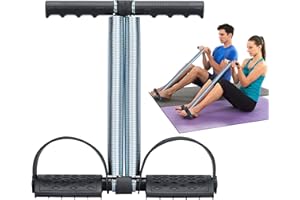COVVY Elastic Sit Up Equipment, Pull Rope Dual Spring Tension Foot Pedal Sit Up Equipment for Abdominal, Leg Exerciser Tummy 
