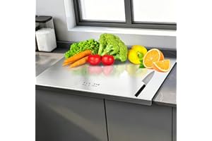 316 Stainless Steel Cutting Board,Cutting Boards for Kitchen,Large Cutting Board,Steel Cutting Board,Bread Boards,Chopping Bo