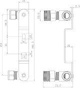 OMOTOOL Concealed Shower Faucet Wall Bracket Positioner 15mmx1/2'' view 2
