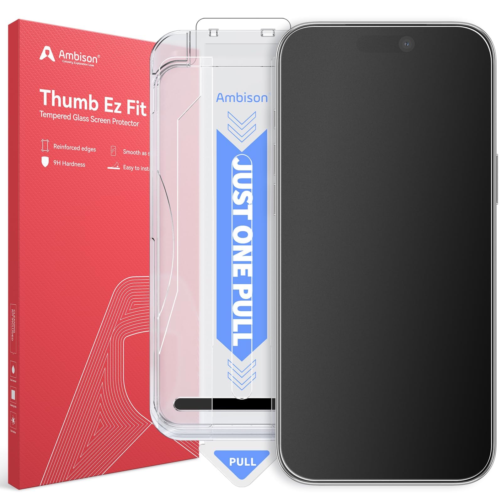 Ambison [2 Pack] Compatible for iPhone 17 6.3inch 2025 Matte Screen Protector, [One-Pull Installation＆Anti-Glare] 7X Powerful Scratch Resistance & Full Coverage protection, Easy to Fit & 0 Bubbles,Smooth as Silk