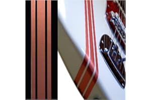 Inlaystickers Racing Stripes/Competition Lines Sticker for Guitars & Bass - Champagne Red,CR-207-RD