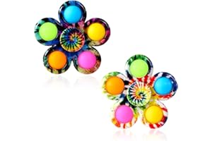 Gigilli Fidget Spinners Pop for Kids 2 Pack, Sensory Fidget Toys for Kids 4-8-12, Goodie Bags Christmas Stocking Stuffers Gifts, ADHD Autism Fidget Toys for Toddler 1-3-5 Boys Girls, Classroom Prizes