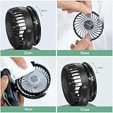 momcozy Portable Stroller Fan with Clip 4-Speed Personal Mini Fan 0.11kg view 6